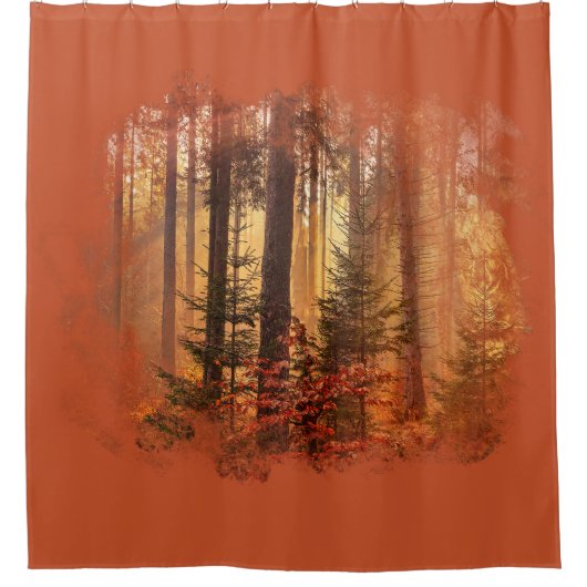 秋動揺して昇華 シャワーカーテン (正面)
