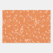 秋包装紙フラットシートセット3 ラッピングペーパーシート (正面)