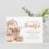 秋収穫バスケット | サンクスギビング 招待状 (スタンド正面)