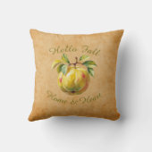 秋収穫フルーツアート – カスタム文字装飾用クッション クッション (裏面)