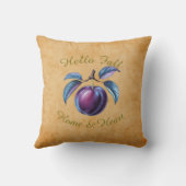 秋収穫フルーツアート – カスタム文字装飾用クッション クッション (裏面)