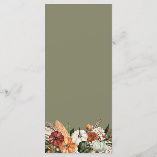 秋収穫フローラ感謝祭メニュー メニュー (裏面)