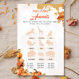 秋収穫妊娠動物ベビーシャワーゲーム