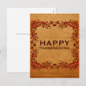 秋収穫感謝祭はがき シーズンポストカード (正面/裏面)