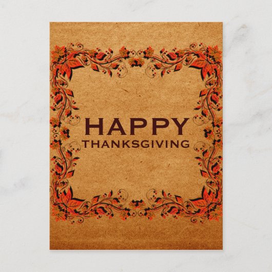 秋収穫感謝祭はがき シーズンポストカード (正面)