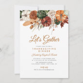 秋収穫感謝祭 招待状 (正面)