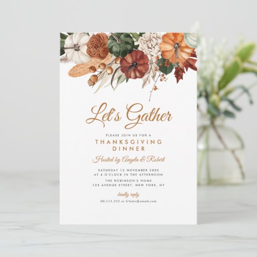 秋収穫感謝祭 招待状 (スタンド正面)