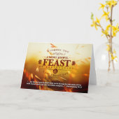 秋収穫祭の挨拶 カード (黄色い花)