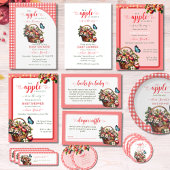 秋収穫私たちの目の赤ちゃんシャワーアーチのリンゴ 招待状