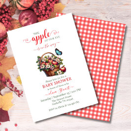 秋収穫私の目の赤ちゃんシャワーのリンゴ 招待状