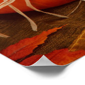 秋収穫秋ひまわりカボチャのポスター ポスター (角)