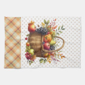 秋収穫籠キッチンタオル キッチンタオル (横)