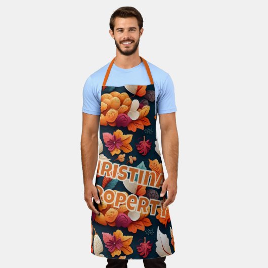 秋収穫 エプロン (着用した状態)