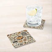 秋収穫 スクエアペーパーコースター (インサイチュ)