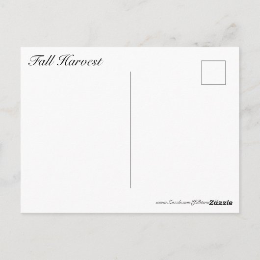 秋収穫 ポストカード (裏面)
