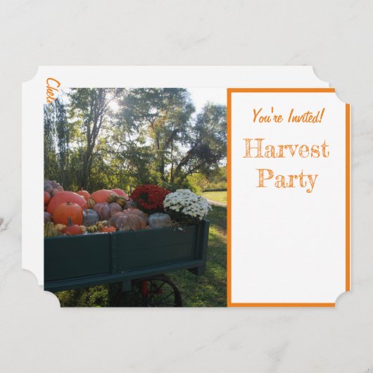 秋収穫 招待状 (正面/裏面)