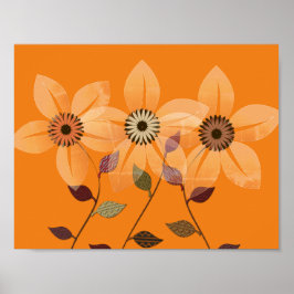 秋収集抽象芸術秋コラージポスター ポスター