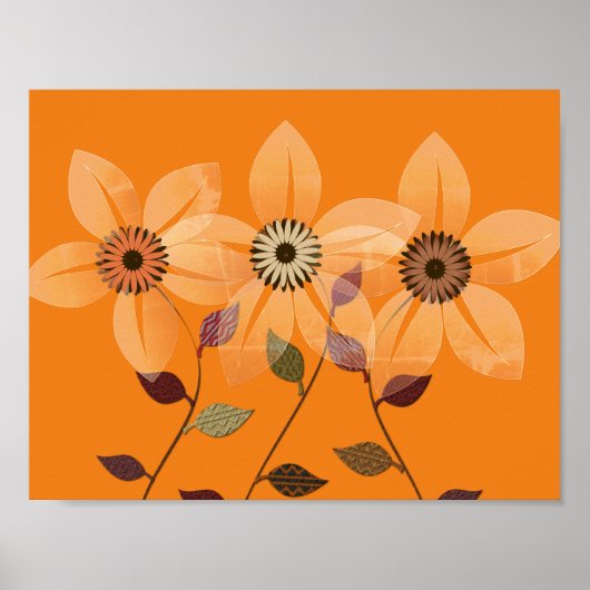 秋収集抽象芸術秋コラージポスター ポスター (正面)