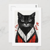 秋口ひげ猫コレクション ポストカード (正面/裏面)