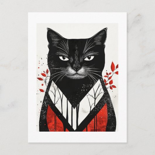 秋口ひげ猫コレクション ポストカード (正面)