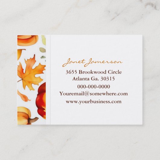 秋名刺 名刺 (裏面)