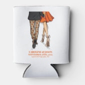 秋名門私立校風のカップルかぼちゃパンツオレンジドレスビール 缶クーラー (正面)