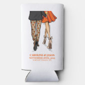 秋名門私立校風のカップルかぼちゃパンツオレンジドレス スリム缶クーラー (裏面)