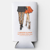 秋名門私立校風のカップルかぼちゃパンツオレンジドレス スリム缶クーラー (正面)