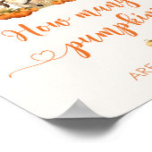 秋回転木馬はカボチャの赤ちゃんシャワーの数を推測する ポスター (角)