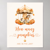 秋回転木馬はカボチャの赤ちゃんシャワーの数を推測する ポスター (正面)