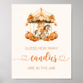 秋回転木馬ベビーカボチャはキャンディーの数を推測 ポスター (正面)