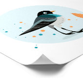 秋図解入りの、写真付きのの鳥 ポスター (角)