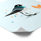 秋図解入りの、写真付きのの鳥 ポスター (角)