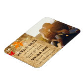 秋国の結婚式の日付を写真で保存 マグネット (左側)