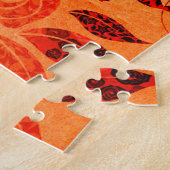 秋園芸用パッチワークの鳥と葉秋のヴィンテージ ジグソーパズル (側面)