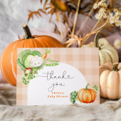 秋地元で栽培されたカボチャの赤ちゃん感謝していシャワーあなた サンキューカード