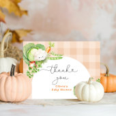 秋地元で栽培されたカボチャの赤ちゃん感謝していシャワーあなた サンキューカード