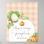 秋地元で栽培されたベビーカボチャどのくらいのキャンディー ポスター (正面)