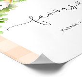 秋地元で栽培されたベビーカボチャ赤ちゃんシャワーの好意 ポスター (角)