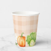 秋地元で栽培されたベビーパンプキンファーム赤ちゃんシャワー 紙コップ (右)
