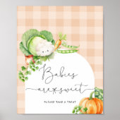 秋地元で栽培されたベビーベビーは甘いカボチャ ポスター (正面)