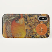 秋場面-カボチャそしてベンチのほろ苦いつる植物 Case-Mate iPhoneケース (裏面(横))