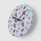 秋壁時計 ラウンド壁時計 (傾斜)