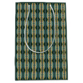 秋変更カラーリーフアート、黄色の茶色の緑 ミディアムペーパーバッグ (正面)