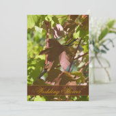 秋変更葉カップルウェディングシャワー 招待状 (スタンド正面)