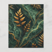 秋大理石グリーンフォレストスクラップブック紙 (裏面)