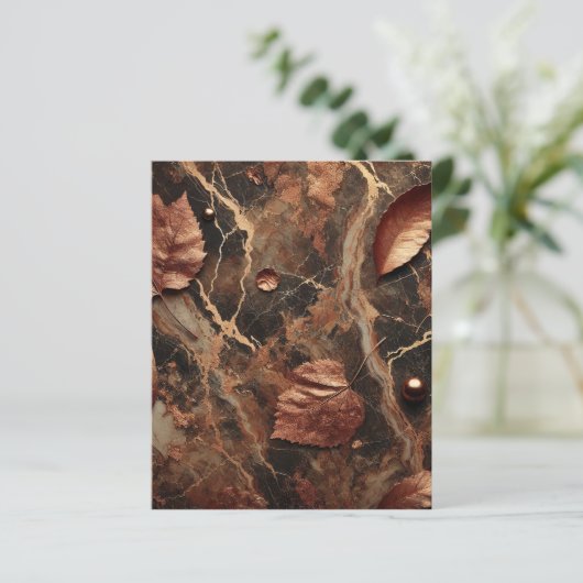 秋大理石自然茶色スクラップブック紙 (スタンド正面)