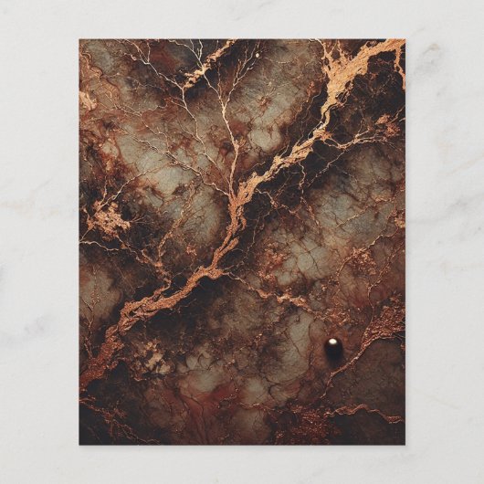 秋大理石自然茶色スクラップブック紙 (裏面)