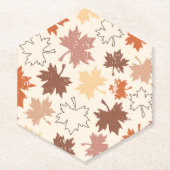秋天然デザイン、秋のカエデの葉 ペーパーコースター (正面)