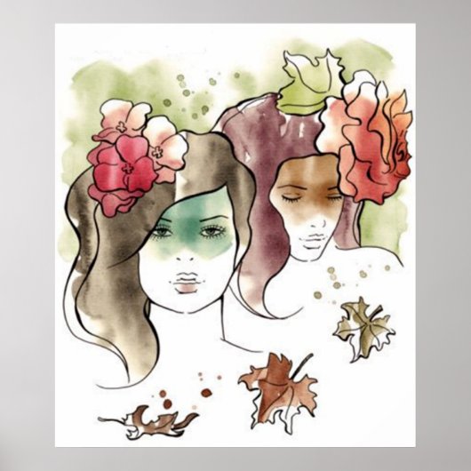 秋女ポスター ポスター (正面)